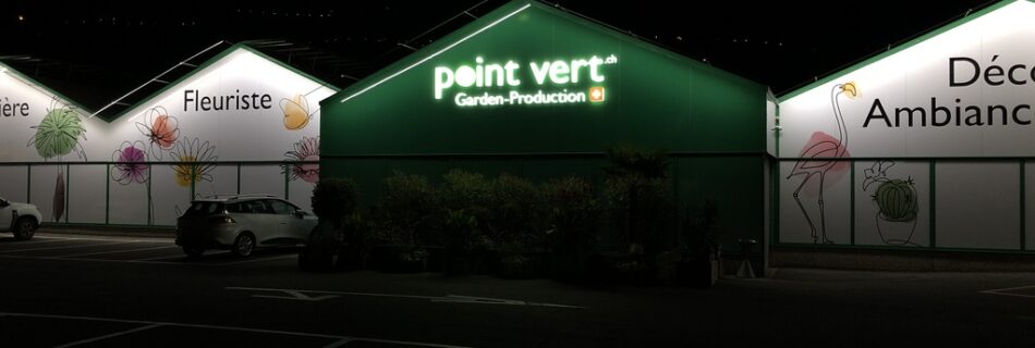 lumineux lettres front and side light P8 point vert 3