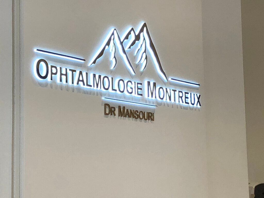 lumineux lettres ophtalmologie montreux